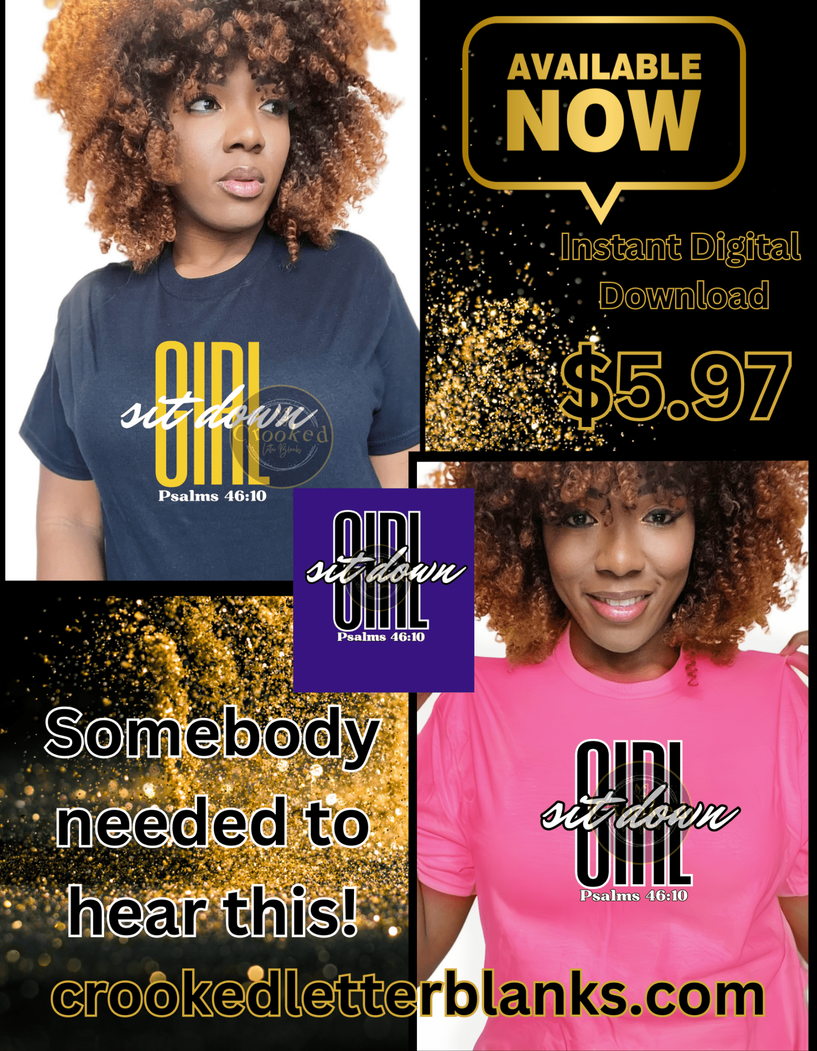 Girl Sit Down Design PNG - Crooked Letter Sublimation Blanks